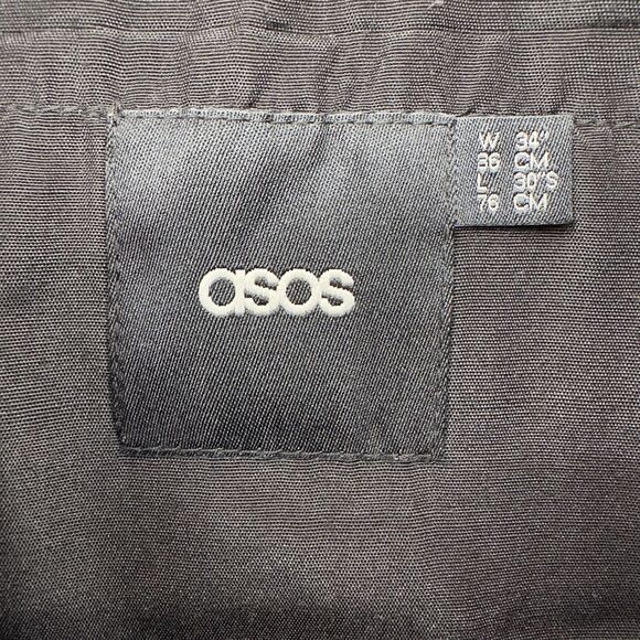 ASOS Gray Dress Pants With Belt Loops Side Pockets Cotton Mens Size 34W 30L - Picture 4 of 9